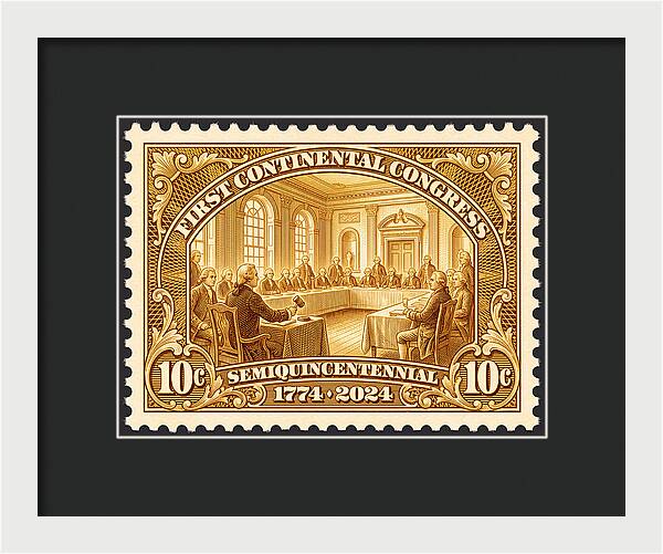 First Continental Congress 10c 1 - Framed Print
