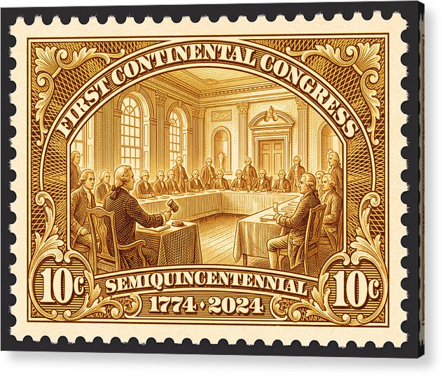 First Continental Congress 10c 1 - Acrylic Print