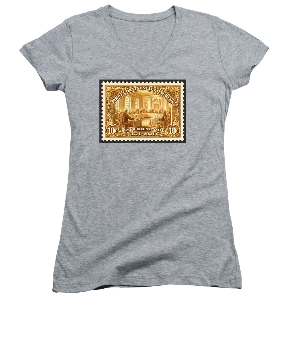 First Continental Congress 10c 1 - Women's V-Neck