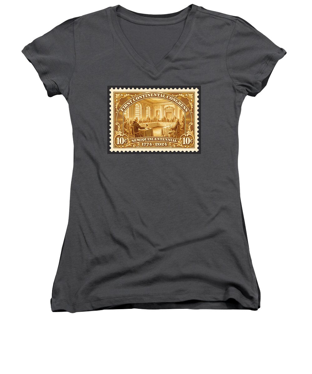 First Continental Congress 10c 1 - Women's V-Neck