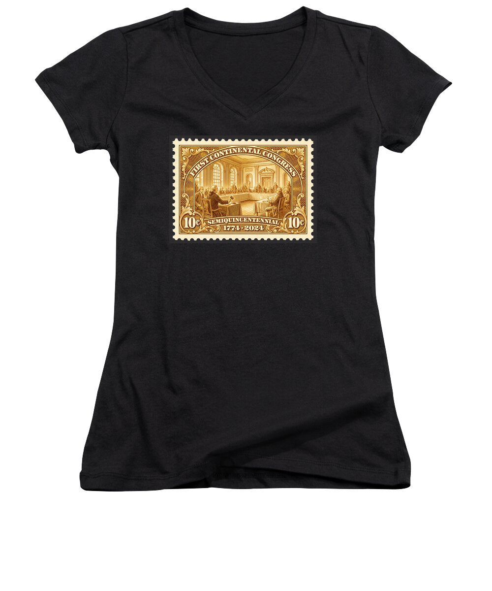 First Continental Congress 10c 1 - Women's V-Neck