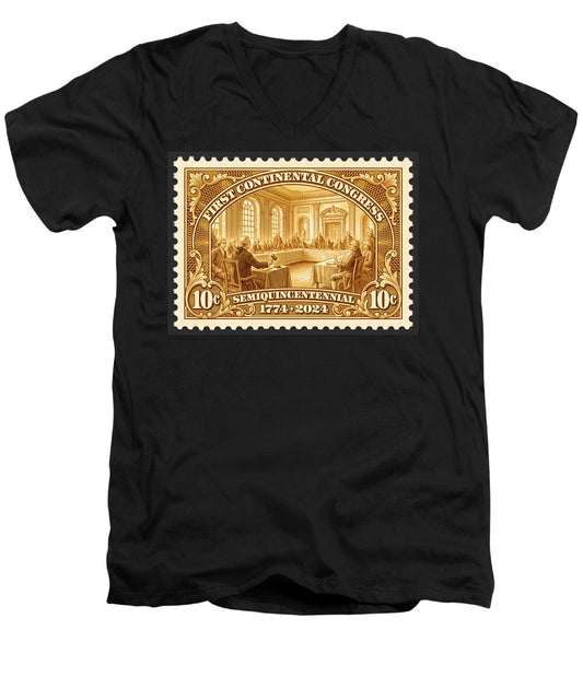 First Continental Congress 10c 1 - Men's V-Neck T-Shirt