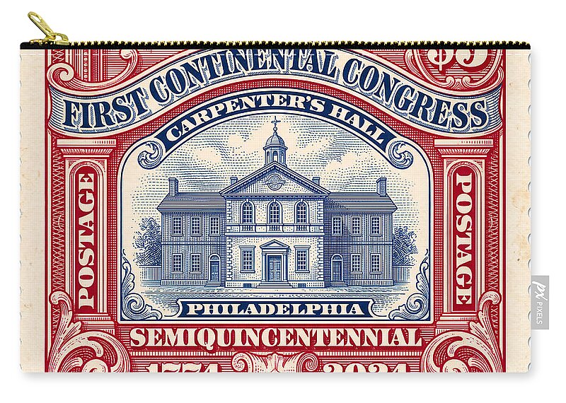 First Continental Congress $5 2 1 - Zip Pouch