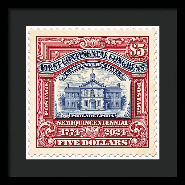 First Continental Congress $5 2 1 - Framed Print