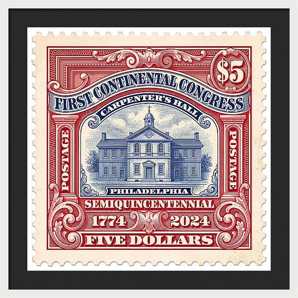 First Continental Congress $5 2 1 - Framed Print