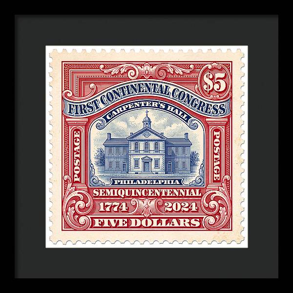 First Continental Congress $5 2 1 - Framed Print