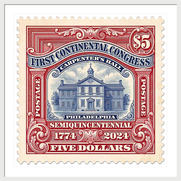 First Continental Congress $5 2 1 - Framed Print