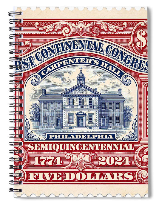First Continental Congress $5 2 1 - Spiral Notebook