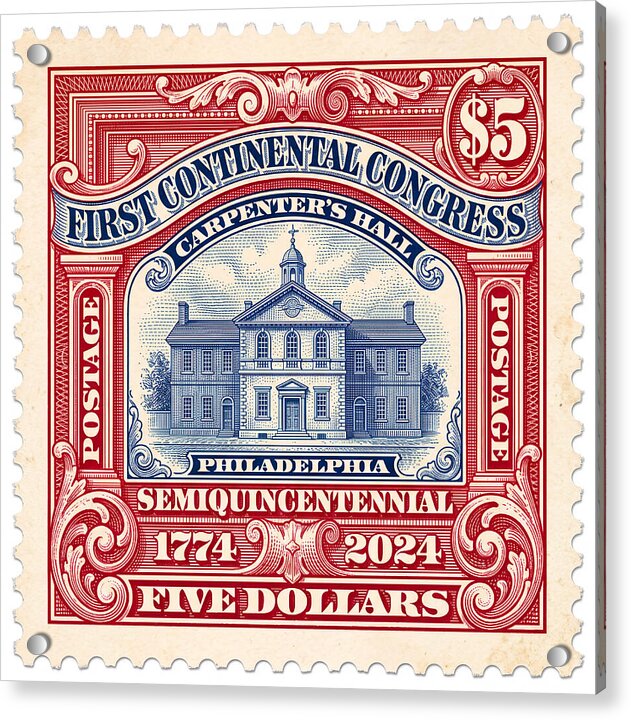 First Continental Congress $5 2 1 - Acrylic Print