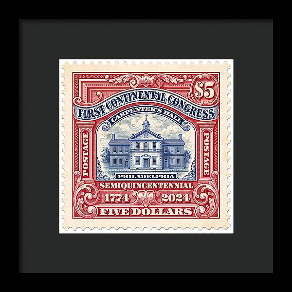 First Continental Congress $5 2 1 - Framed Print