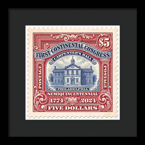 First Continental Congress $5 2 1 - Framed Print