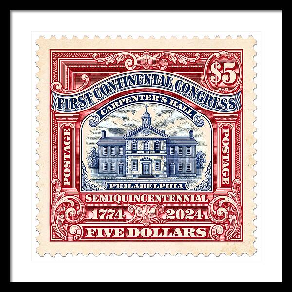 First Continental Congress $5 2 1 - Framed Print