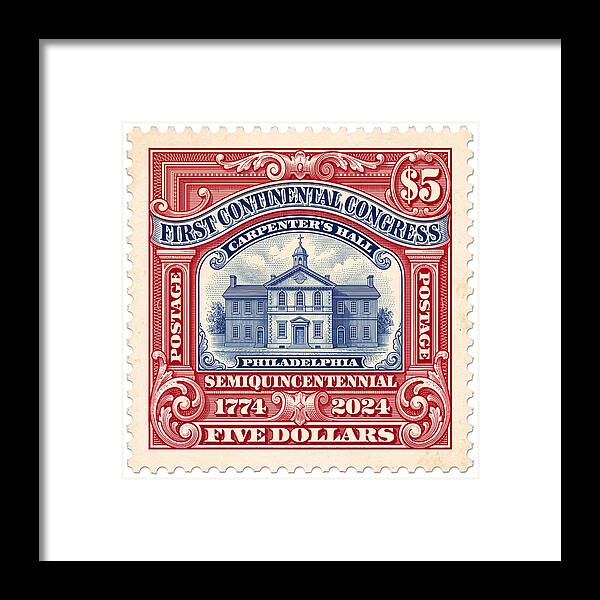 First Continental Congress $5 2 1 - Framed Print