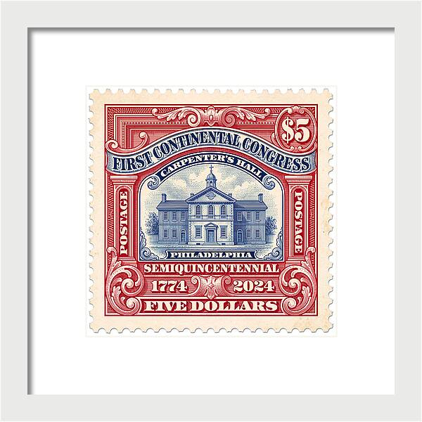 First Continental Congress $5 2 1 - Framed Print