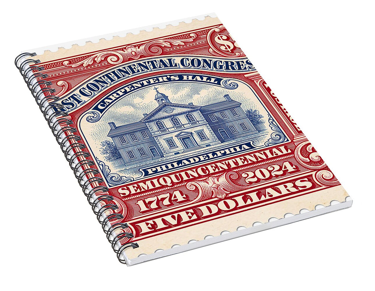 First Continental Congress $5 2 1 - Spiral Notebook