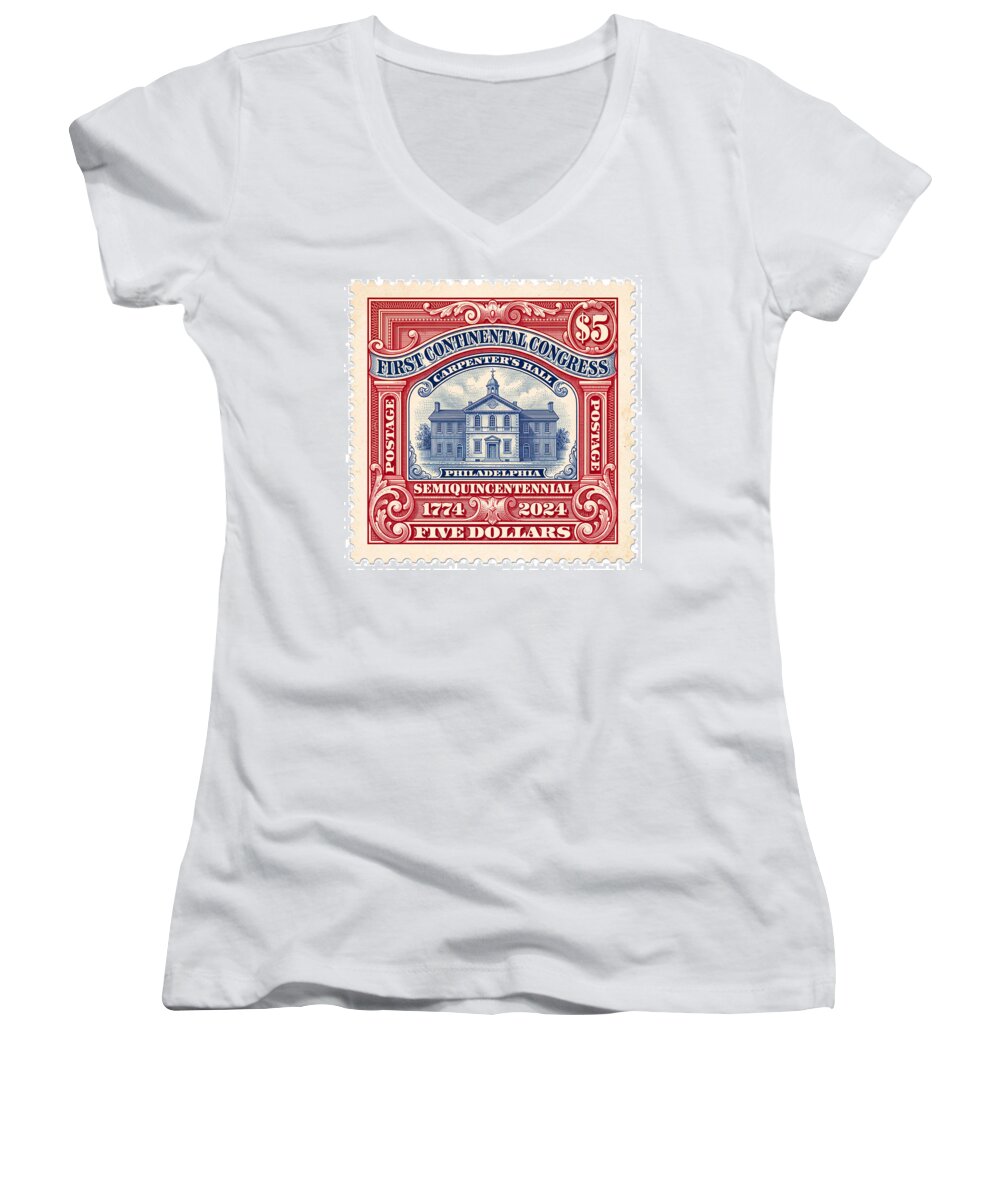 First Continental Congress $5 2 1 - Women's V-Neck