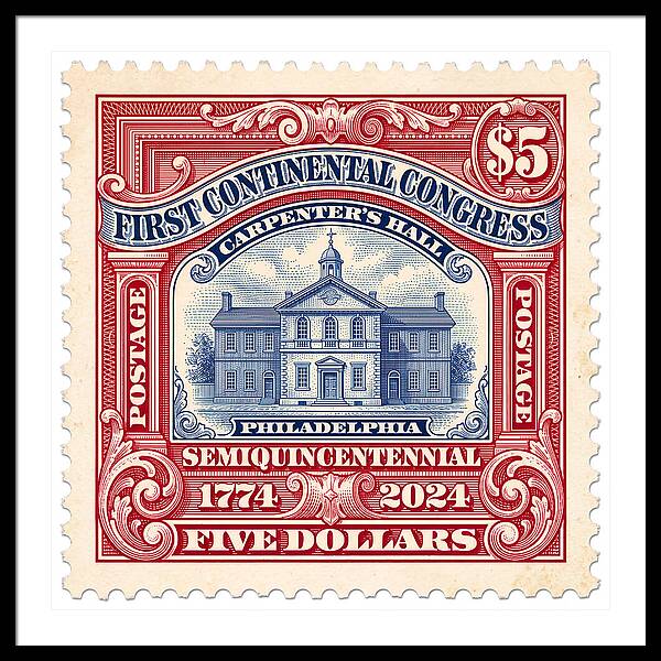 First Continental Congress $5 2 1 - Framed Print