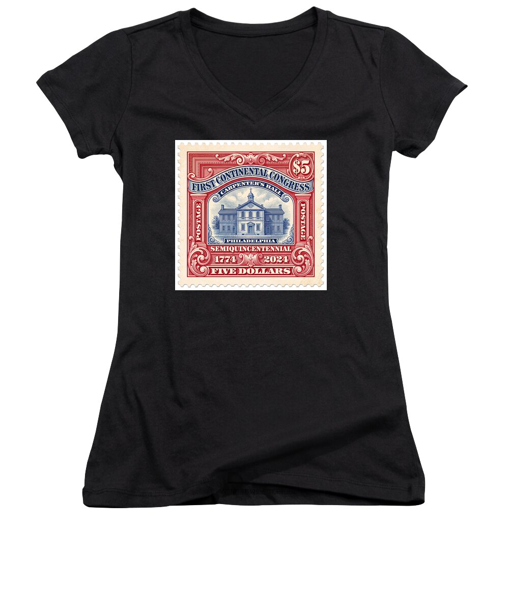 First Continental Congress $5 2 1 - Women's V-Neck