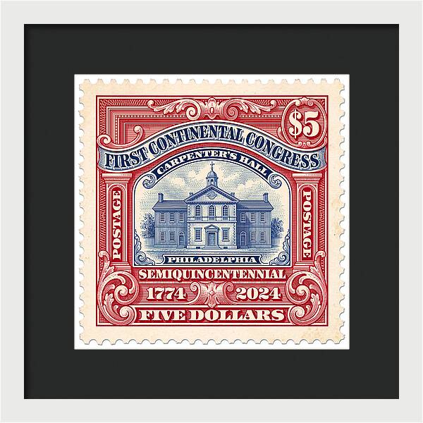 First Continental Congress $5 2 1 - Framed Print