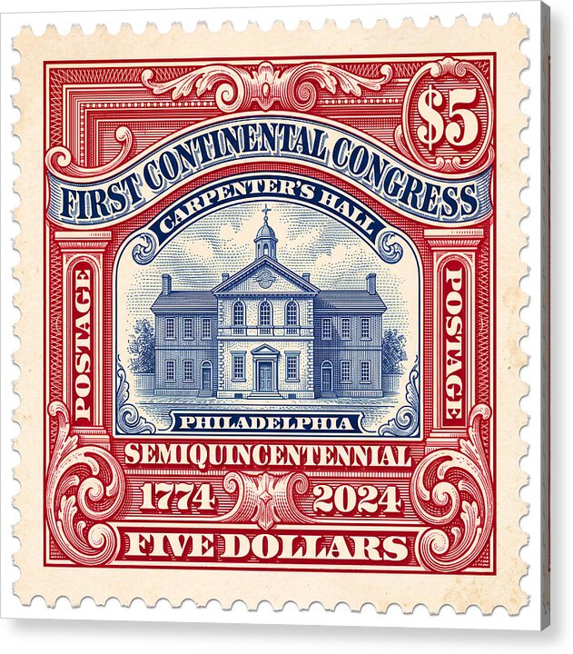 First Continental Congress $5 2 1 - Acrylic Print