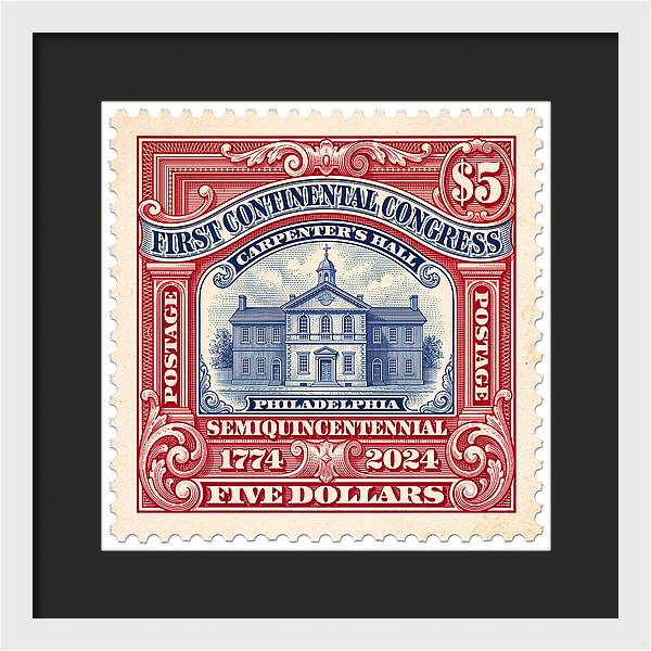 First Continental Congress $5 2 1 - Framed Print