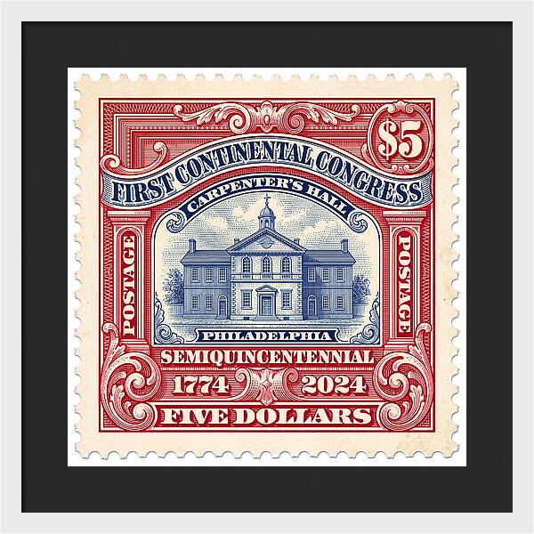 First Continental Congress $5 2 1 - Framed Print