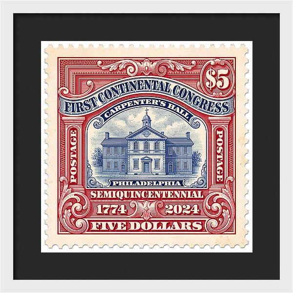First Continental Congress $5 2 1 - Framed Print