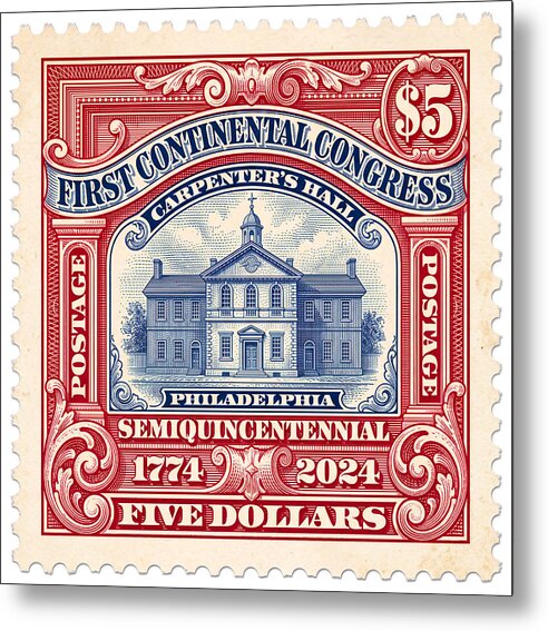 First Continental Congress $5 2 1 - Metal Print