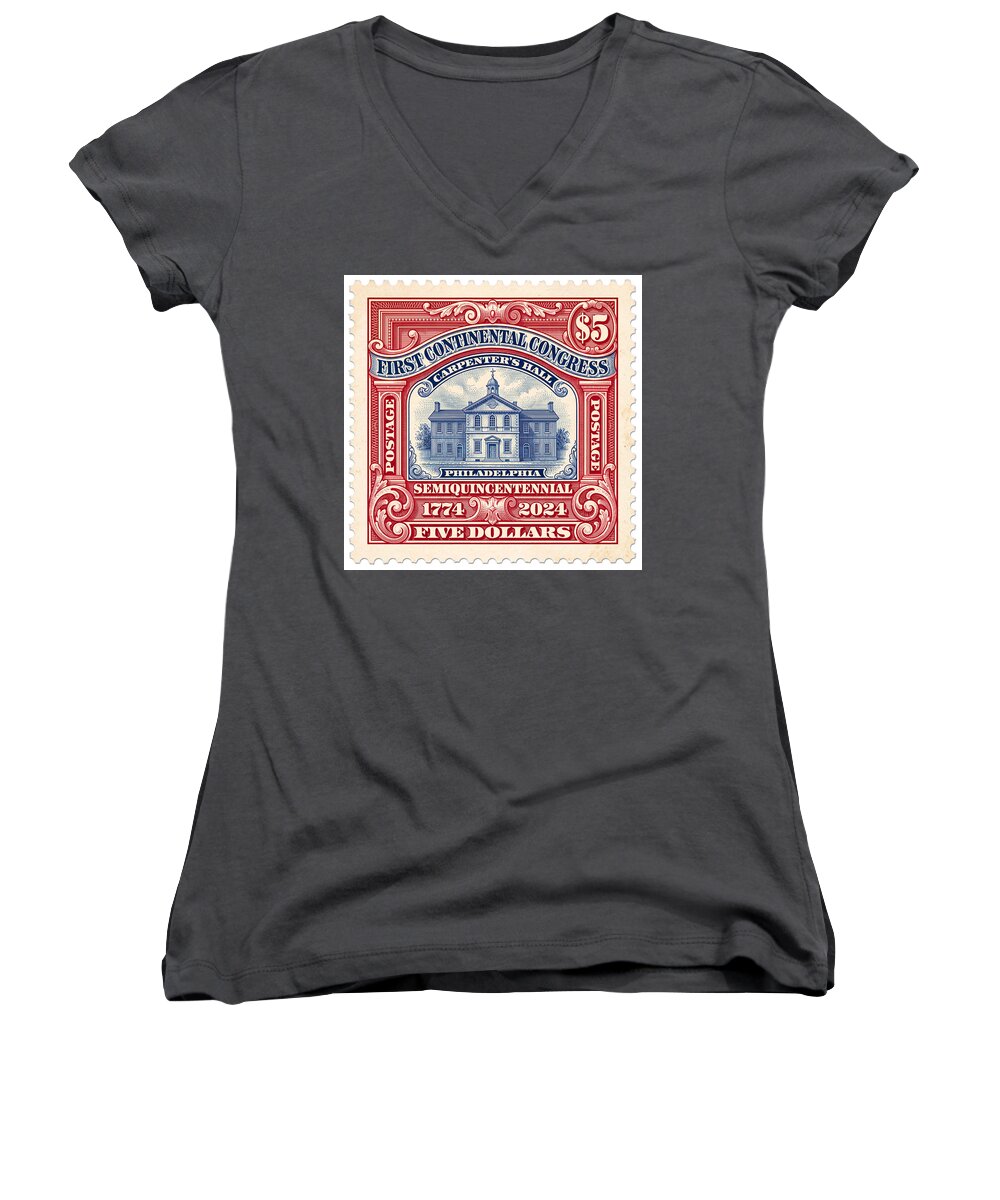 First Continental Congress $5 2 1 - Women's V-Neck