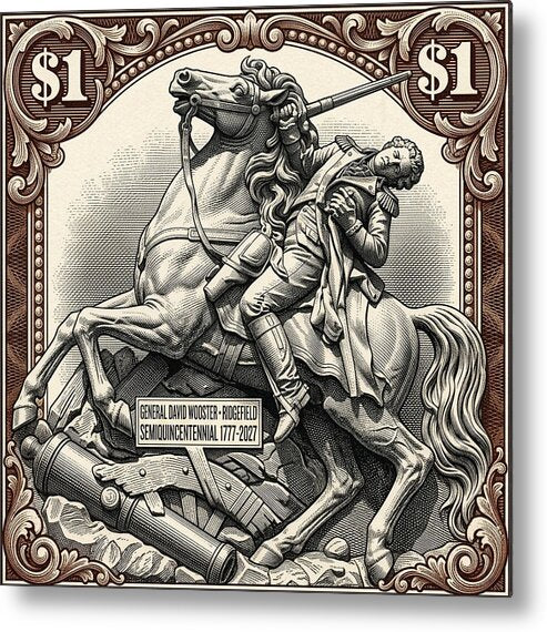 Gen. David Wooster $1 2 - Metal Print