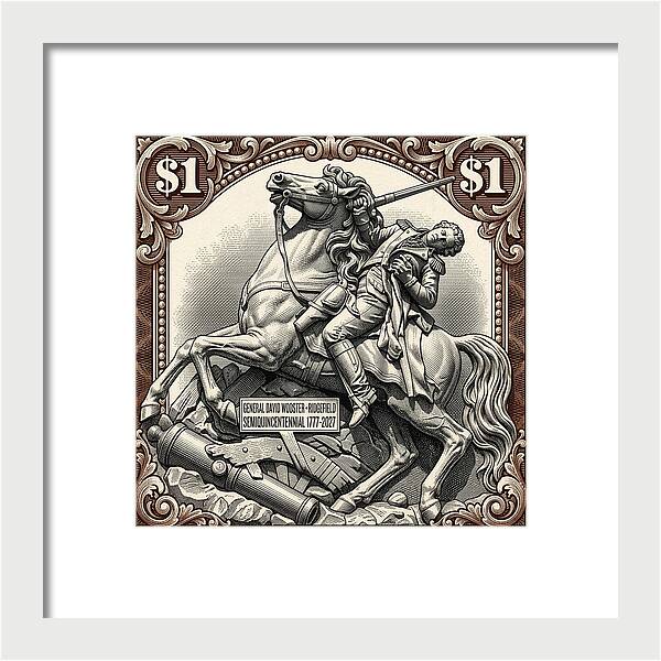 Gen. David Wooster $1 2 - Framed Print