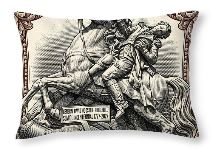 Gen. David Wooster $1 2 - Throw Pillow