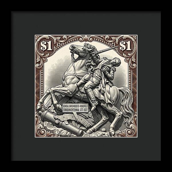 Gen. David Wooster $1 2 - Framed Print