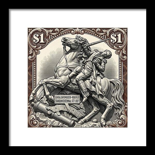 Gen. David Wooster $1 2 - Framed Print