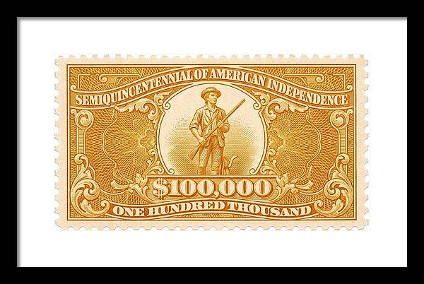 Minuteman $100,000 1 - Framed Print