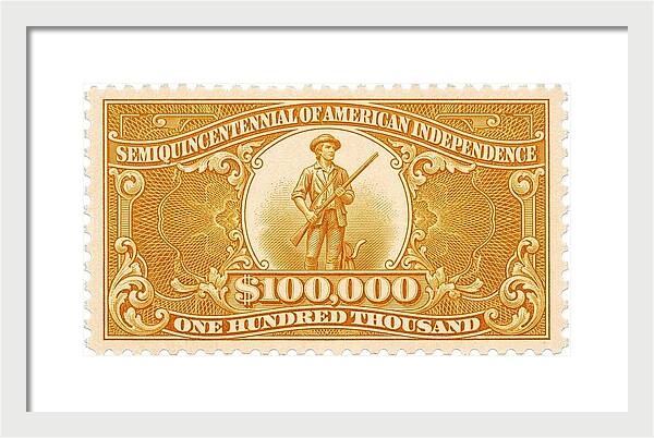 Minuteman $100,000 1 - Framed Print