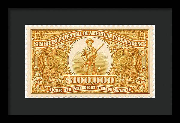 Minuteman $100,000 1 - Framed Print