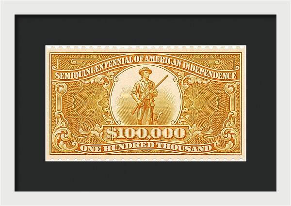 Minuteman $100,000 1 - Framed Print