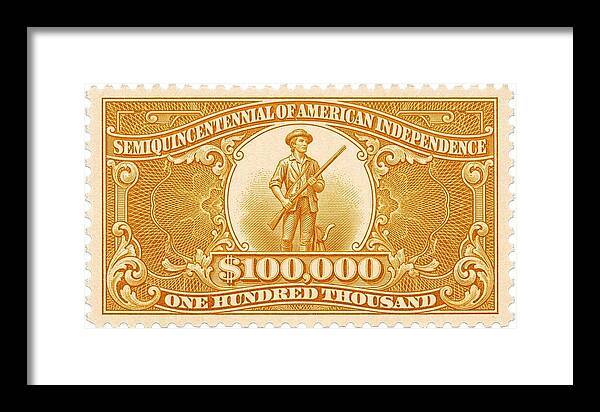 Minuteman $100,000 1 - Framed Print