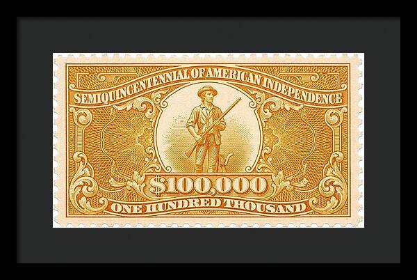 Minuteman $100,000 1 - Framed Print