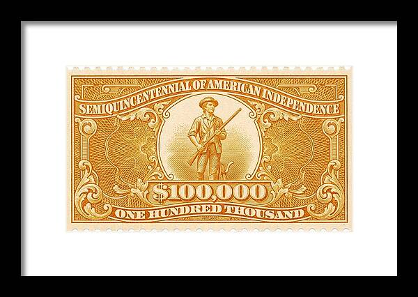 Minuteman $100,000 1 - Framed Print