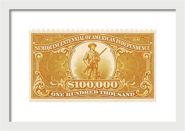 Minuteman $100,000 1 - Framed Print