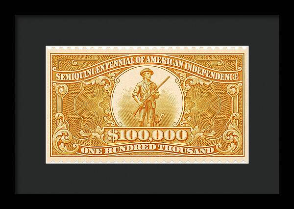 Minuteman $100,000 1 - Framed Print