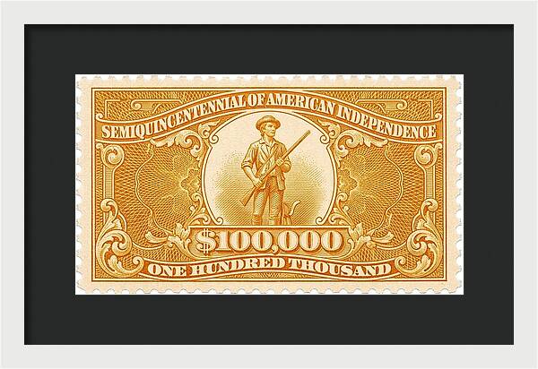 Minuteman $100,000 1 - Framed Print