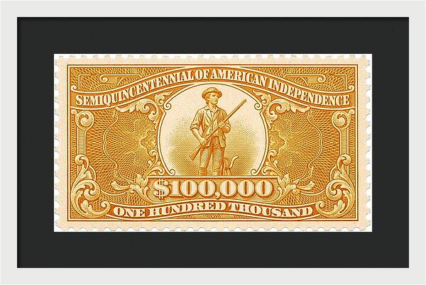 Minuteman $100,000 1 - Framed Print