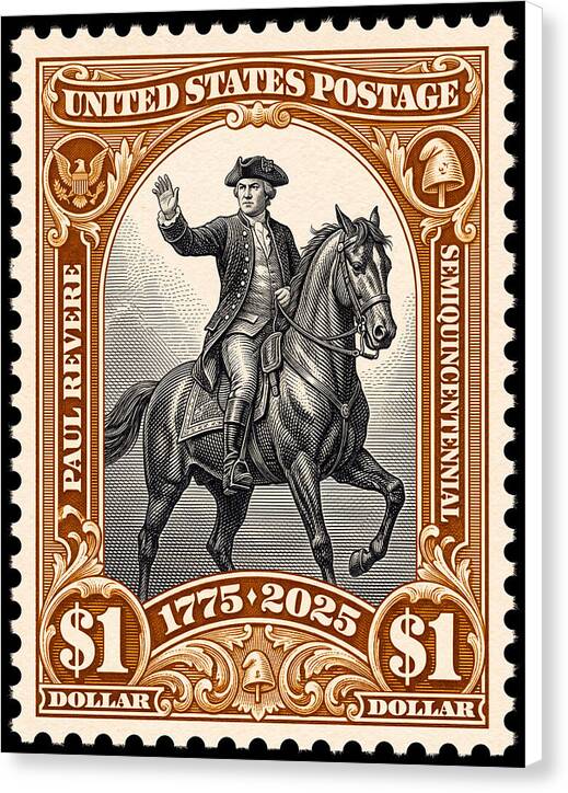 Paul Revere $1 1 - Canvas Print