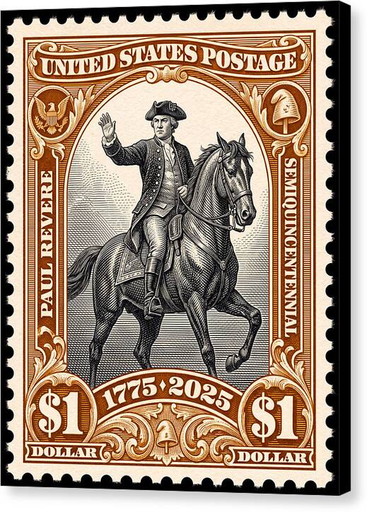 Paul Revere $1 1 - Canvas Print