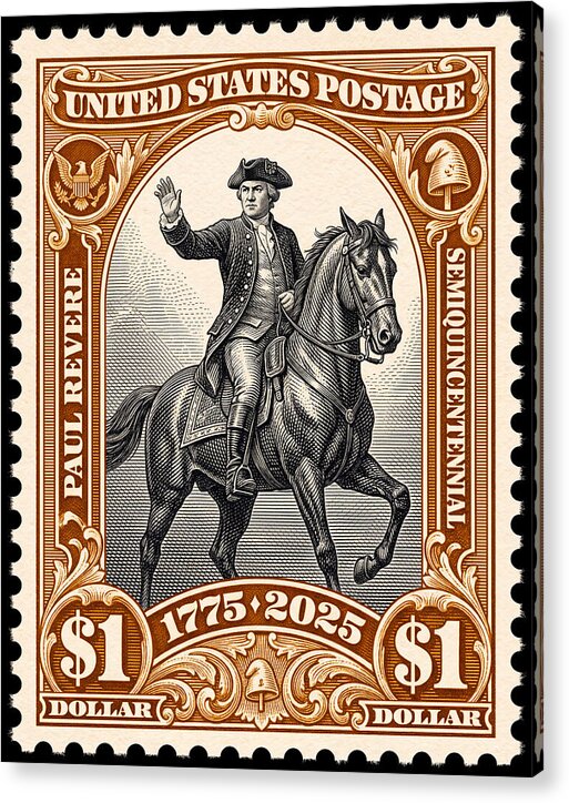 Paul Revere $1 1 - Acrylic Print