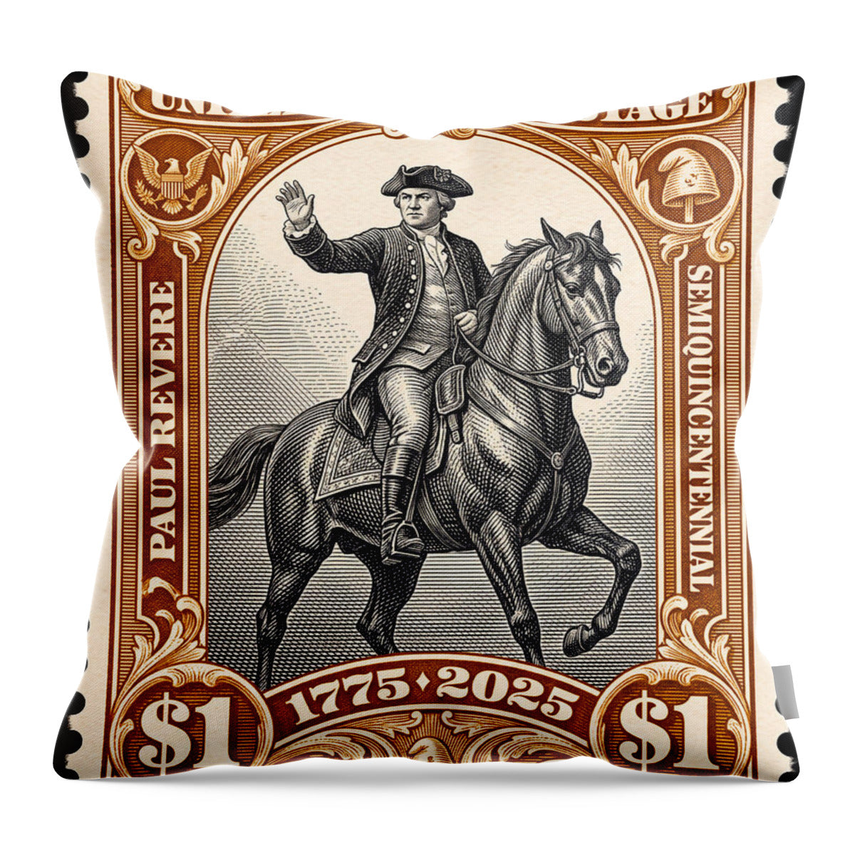 Paul Revere $1 1 - Throw Pillow