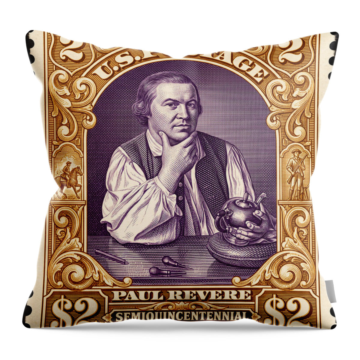 Paul Revere $2 1 - Throw Pillow